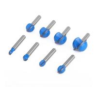 Wood Milling Cutter 1pc 6mm 1/4 Shank Ball Nose Router Bit Set Round Milling Cutter for Wood CNC Radius Core Box Solid Tools Router Bit(6x25.4mm)