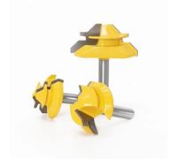 Wood Milling Cutter 1PCS 6mm Shank 1/4 inch 45 Degree Lock Miter Router Bit Tenon Milling Cutter Woodworking Tool for Wood Tools Carbide All Router Bit(6x34.9mm)