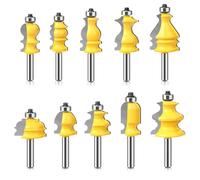 Wood Milling Cutter 1Pcs 8mm 12mm Shank Architectural Molding Handrail Router Bit Casing Base CNC Line Woodworking Cutters Face Mill Router Bit(12mmX34.9mmX67.8mm)