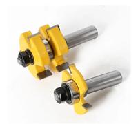 Wood Milling Cutter 2PCS 1/4"1/2" Shank 6mm 8mm 12mm Shank Tongue & Groove Router Bit Set - Large StockWoodworking Cutter TenonCutter for Woodworking Router Bit(12mm Shank)