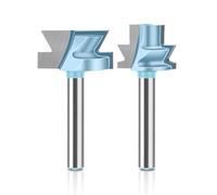 Wood Milling Cutter 2PCS Drawer Slide Rails are Slotted 8mm 6mm 1/4inch Shank Helical Tenon Floor Router Bit Woodworking Fresas para Router Bit(8mm Shank)