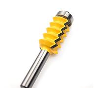 Wood Milling Cutter 8mm Shank Finger Joint Glue Milling Cutter Raised Panel V Joint Router Bits for Wood Tenon Woodwork Cone Tenoning Bit C08-247 Router Bit(8x41mm)