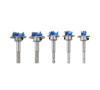 Wood Milling Cutter Hexagonal Handle Cabinet Hinge Hole Opener Set Adjustable Drill Bit 15-35mm Positioning Woodworking Router Bit