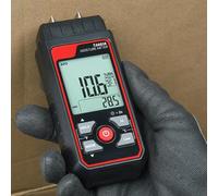 Wood Moisture Meter, Digital Pin-Type Humidity Tester with 7 Material Modes, 0-54.8% Range, Data Hold, Backlit LCD for Wood, Paper, Concrete, TA661A