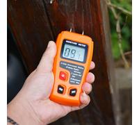 Wood Moisture Meter, Moisture Meter, Damp Meters, Wood Moistures Meters Pin Type LCD Digital Timber Humidity Tester for Quickly Measuring The Moistures Content (Orange)