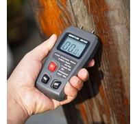 Wood Moisture Meter, Moisture Meter, Damp Meters, Wood Moistures Meters Pin Type LCD Digital Timber Humidity Tester for Quickly Measuring The Moistures Content (Black)