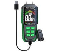 Wood Moisture Meter, Pin-Type Damp Meter for Logs Rechargeable Moisture Detector with Big LCD Screen, Damp Tester for Hardwood, Softwood, Packing, and Building Materials