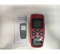 Wood Moisture Meter Thermometer High Precision Fast Response LCD Display Data Hold Function 4 Measuring Ranges for Hardwood Softwood Paper Bamboo Herbs Black 5.3x2.4 Inch (Red)