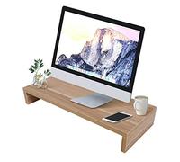 Wood Monitor Stand Riser, Desk Monitor Stand Ergonomic Laptop Stand for Computer, Notebook, PC(50x20x7.7cm)