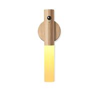 Wood Motion Sensor Night Light Rechargeable Indoor (White Ash,1-PCS)
