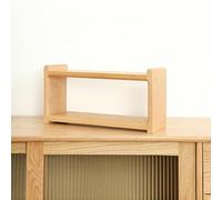 Wood Multi-Layer Coffee Mug Display Rack Teaware Desktop Shelf Storage Holder Countertop Open Mug Holder Kitchen Counter Shelf for Tea Coffee(Beech wood color,40*13.5*20cm/15.7*5.3*7.9in)