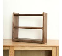 Wood Multi-Layer Coffee Mug Display Rack Teaware Desktop Shelf Storage Holder Countertop Open Mug Holder Kitchen Counter Shelf for Tea Coffee(Black walnut color,40*13.5*35cm/15.7*5.3*13.8in)