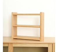 Wood Multi-Layer Coffee Mug Display Rack Teaware Desktop Shelf Storage Holder Countertop Open Mug Holder Kitchen Counter Shelf for Tea Coffee(Cherry wood color,40*13.5*35cm/15.7*5.3*13.8in)