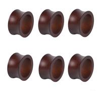 Wood Napkin Rings Set of 6 for Table Layout Reinforcement Supporting Napkin Folding Techniques and Presentation Standards in Formal Settings