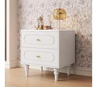 Wood Night Stands Vintage Bedside Tables with Drawers, Solid Wood Frame, Storage Side Table for Bedroom and Living Room