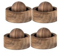 Wood Oil Diffuser, 4pcs Wooden Round Ball Aromatherapy Diffuser, Air Purification Home Decoration, Spherical Bedroom Scent Diffusers For Home Car Wardrobe Yoga Hall Studio Bathroom