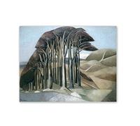Wood on the Downs Landscape Picture by Paul Nash ,Classic World Famous Paintings Print on Canvas.Reproduction on Canvas Wall Art Pictures for Home Decor 30x40cm(12x16in)Frameless