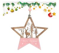 Wood Ornaments for Christmas Tree,Painted Holiday Decor - Home Decor Festive Ornaments,for Front Door Office Wreath Staircase Window Sill Mantel Wall Garden Backyard Living Room Study