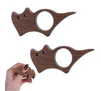 Wood Page Holder, 2 PCS Cat-Shaped Thumb Book Page Holder for Reading, Wooden Book Page Holder with Comfortable 22mm Thumb Hole, Ideal for Book Lovers and Students