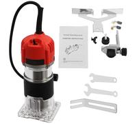 Wood Palm Router, 650W Electric Palm Router with Linear Guide Ruler, 30000R/MIN Palm Routers Woodworking Furniture Processing DIY Edge Finishing, for Wood Crafting Work