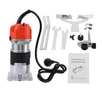 Wood Palm Router, Electric Hand Trimmer Wood Laminator Router Tool Set, 220V 30000R/MIN Palm Routers Woodworking Furniture Processing, Hand Trimmer Tool Set for Wood Crafting Work