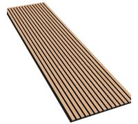 Wood Panel Co Acoustic Slat Wood Wall Panelling In Antique Oak For Walls Or Ceilings 240Cm X 60Cm