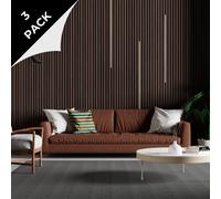 Wood Panel Co Acoustic wall panel LED strip lights - Cool Tone 3 Pack 2.4m in Clear Wood Panel Co Clear