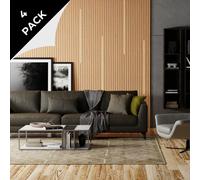 Wood Panel Co Acoustic wall panel LED strip lights - Cool Tone 4 Pack 2.4m in Clear Wood Panel Co Clear