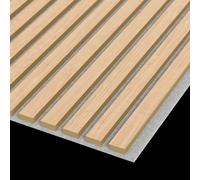 Acoustic Wood Slat Wall Panel 240cm x 60cm (Classic Oak with Grey Felt)