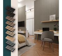 Wood Panel Co Decorative Wood Slat Panel In Grey Oak 3D Slat Acoustic For Walls Or Ceilings 240Cm X 60Cm