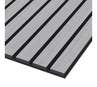 Wood Panel Co Luxe grand acoustic wood slat wall panel in grey oak | Size: 1 Pack Wood Panel Co Grey 1 Pack