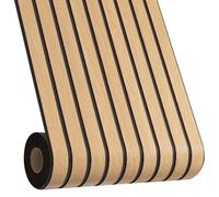 Wood Panel Wallpaper, 118"X15.75" Self Adhesive Wallpaper, Thick Peel-and-Stick Soundproof 3D Wall Panels, Light Brown