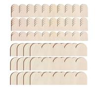 Wood Panels - 24 Pieces Unfinished Scalloped Edge Set Decorative Mouldings Home Crafts Wall Cabinet Shelf Window Door Christmas Project Renovation