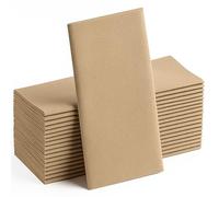 Wood Paper Napkins | Linen Feel Guest Disposable Cloth Like Dinner Napkins | Hand Towels | Soft, Absorbent, Paper Hand Napkins for Kitchen, Bathroom, Parties, Weddings, Dinners | 50 Pack
