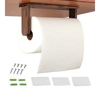 Wood-Paper-Towel-Holder-Under-Cabinet-Kitchen-Handmade - Wall Mounted/Adhesive No Drill Sturdy Roll Hanging Organizer, Horizontal Papertowel Dispenser Easytear, Handcraft Decor Gift Real Woodwork Home