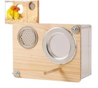 Wood Parrot Breeding Box | Bird Cage House Bird Nesting House, Transparent Bird Nest Breeding with Perch Wood Bird Cage House for Lovebirds Budgies