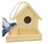 Wood Parrot House, Garden Decoration Birdhouses | Sturdy Decorative Cottages Cage | Parrot Nest Garden Patio Decor, Wooden Nesting Box House House for Farmhouse, Tree, Window