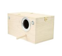 Wood Parrot Nesting House - Budgiee Breeding Box, Feathered Friend Retreat | Small Birds Elevated Perch Dwelling, Handcrafted Aviary Cottage with Chew-Proof Entry for Pet Birds Accessoires