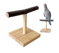 Wood Parrot Perch - Parrot Desktop Stand, Paw Grinding Bird Perch | Branches Birdcage Accessory Stand, Natural Log Pet Bird Stand, Peony Cockatiel Interactive Feeding Training Stand for Cockatiels