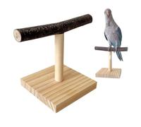 Wood Parrot T Personal Training Play Stand - Portable Bird Screw Holder, T-Shaped Aviary Stand, Lightweight Travel Appointment, Desktop Game Properties | Great for the