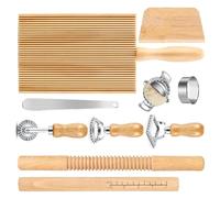 Wood Pasta Stool Set with Scale Rolling Pin