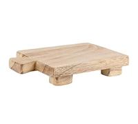 Wood Pedestal Riser Stand Soap Holder, Farmhouse Risers for Decor & Organization, Wooden Mini Display Stool for Centerpiece, Tabletop Plant Stand