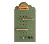 Wood Pegboard Organizer Kit Modular Wall Rack with Hooks Space Saving Display Stand for Home Office Bathroom Storage Eco Friendly Heavy Duty Customizable Layout Durable Panels