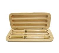 Wood Pen Gifting Pen Box Set with Wood Ballpoint Piston Filled Fountain for Office Professional Student Maple Set