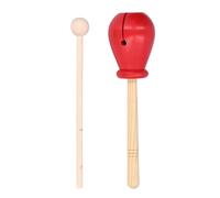 Wood Percussion Instrument Wood Guiro Red Percussion Handle Wooden Guiro Wooden Clapper Children Percussion Instrument
