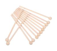 Wood Percussion Mallets 12 Piece Set for Resonator and Cow Bell | Xylophone Sticks, Wooden Beater Set for Home or School, Beige Wood, Beginners and Adults
