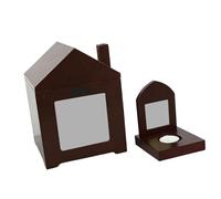 Wood Pet Cremation Urn with Holders for Dog Cats Loss Cherished Memory Keepsakes Remembrances Gift Memorial Urn