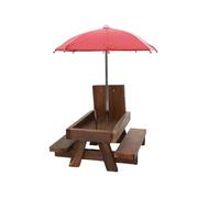 Wood Pet Feeding Supplies Squirrel Picnic Table Feeder For Bird Yard Meadow Tre Garden