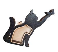 Wood Pet Hair Keepsakes Box Dog Cats Sculpture For Customizable Name Memorial Display Handmade Home Tabletop Decors Loss Memorial Wooden Craft