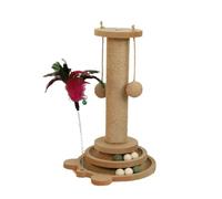 Wood Pet Turntable Scratch Pillar Board Sisal Climbing Frame Toy Balls Products Accessories Supplies Training Column scratching interactive posts cats adult kitten scratcher scratching For adu